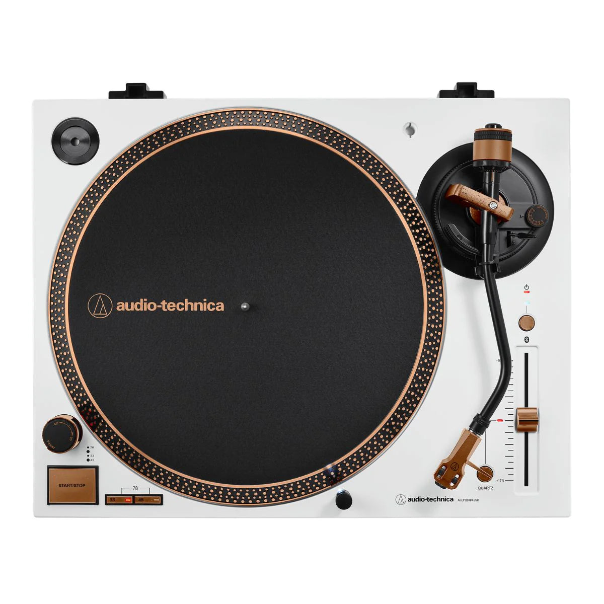 Audio-Technica LP120XBT-USB-WB Direct-Drive Bluetooth Turntable (Limited White & Bronze)