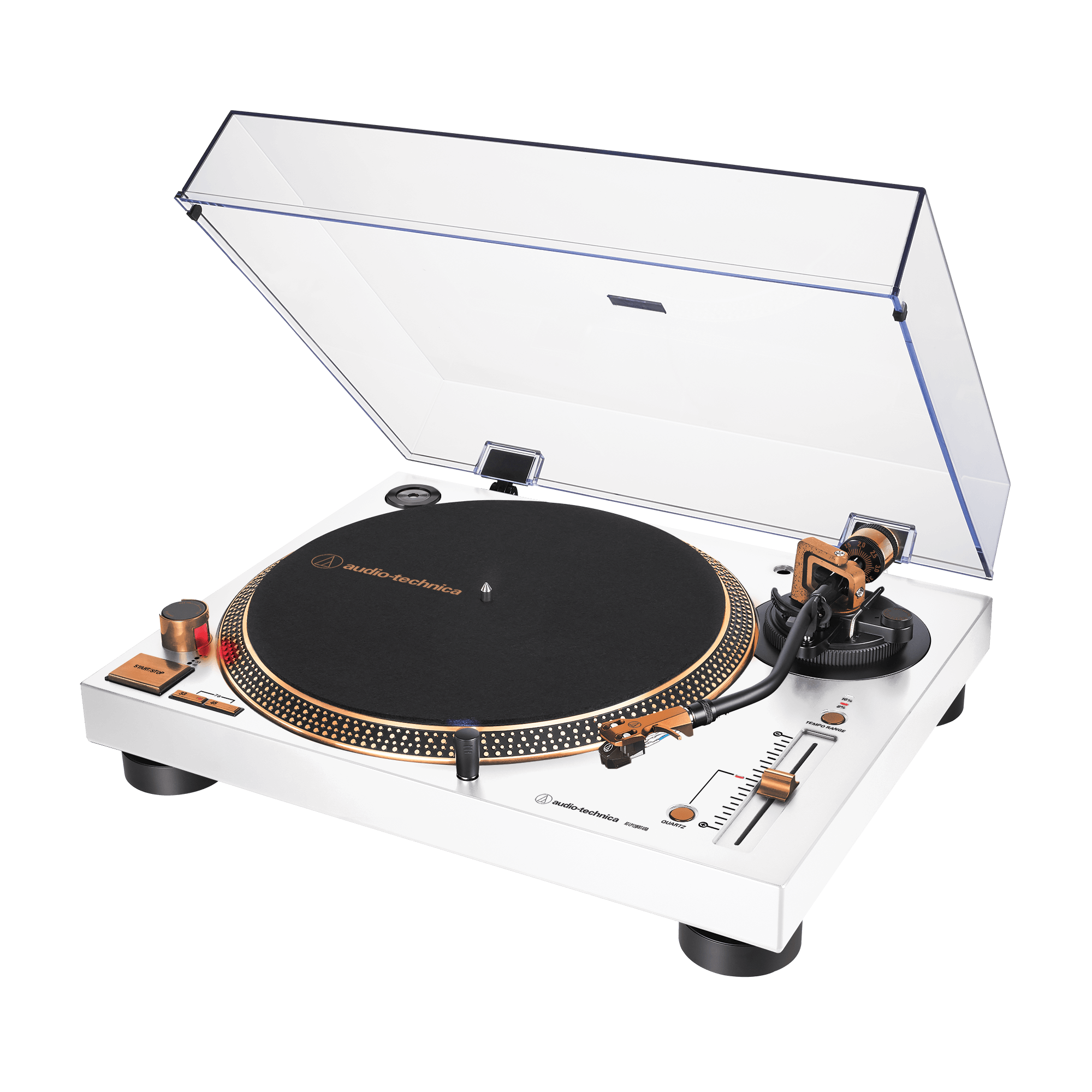 Audio-Technica LP120XBT-USB-WB Direct-Drive Bluetooth Turntable (Limited White & Bronze)