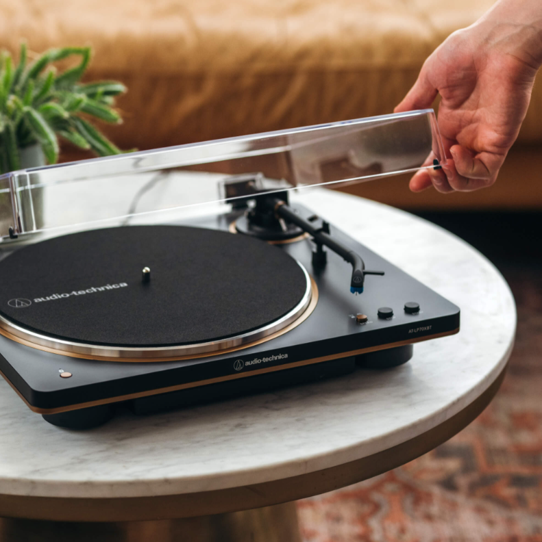 Audio-Technica AT-LP70XBT Bluetooth Turntable: Black & Bronze